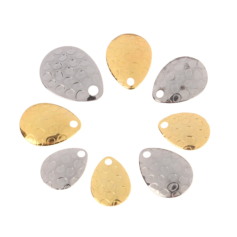 20Pcs Angeln Spinner Klingen Metall Waterdrops Form Löffel Plaice Für Tackle Handwerk Köder Werkzeug Locken DIY Harten Köder zubehör – Detail 7