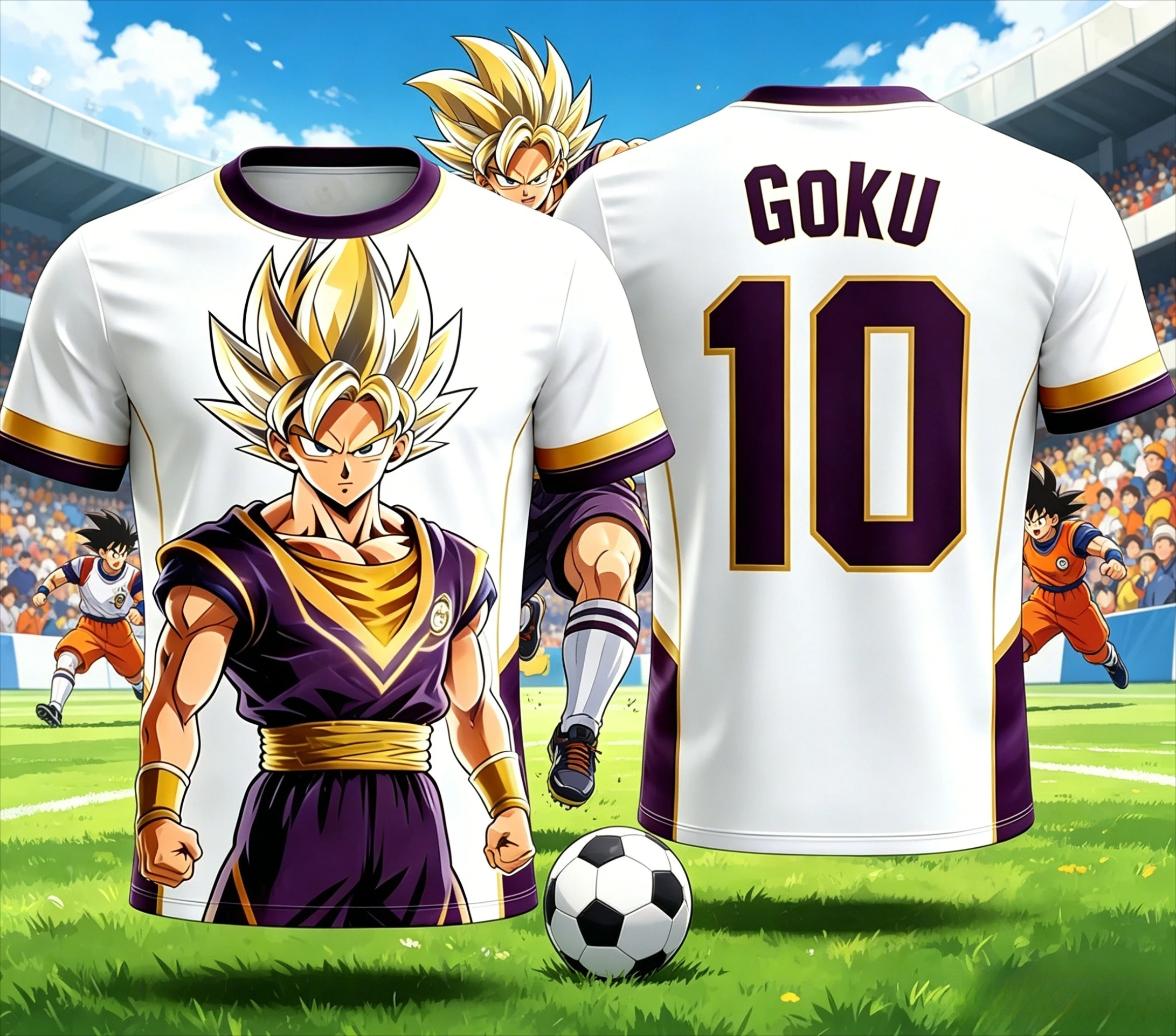 

2026 Summer Nice Fabric Dragon Ball NO.10 Goku Licensed 3D Printed T-Shirt Breathable Quick Dry Adults S-6XL Children 90-160 Cm
