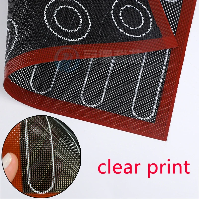 1PC Perforated Silicone Baking Mat Two Sided Printing Macaroon Puff Baking Mat Non Stick Pastry Oven Cake Perforated Sheet Liner