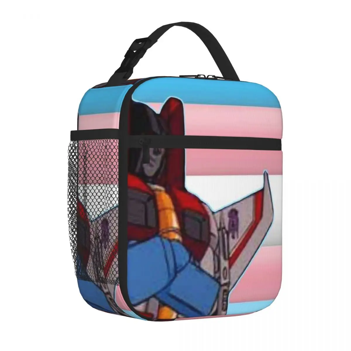Bestselling Trans!Starscrem Patchwork Adjustable Strap Lunch Bag High School Food Cooler Bag