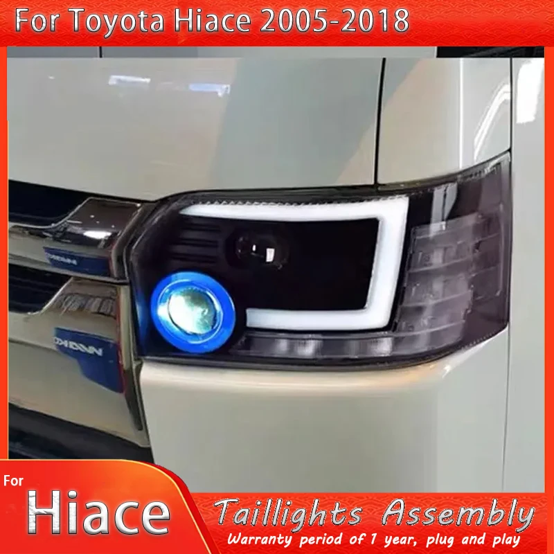 

Car Lights For Toyota Hiace 2005-2018 Headlights Upgrade LED DRL Projector Lens Tool Dynamic Front Lamp Accessories