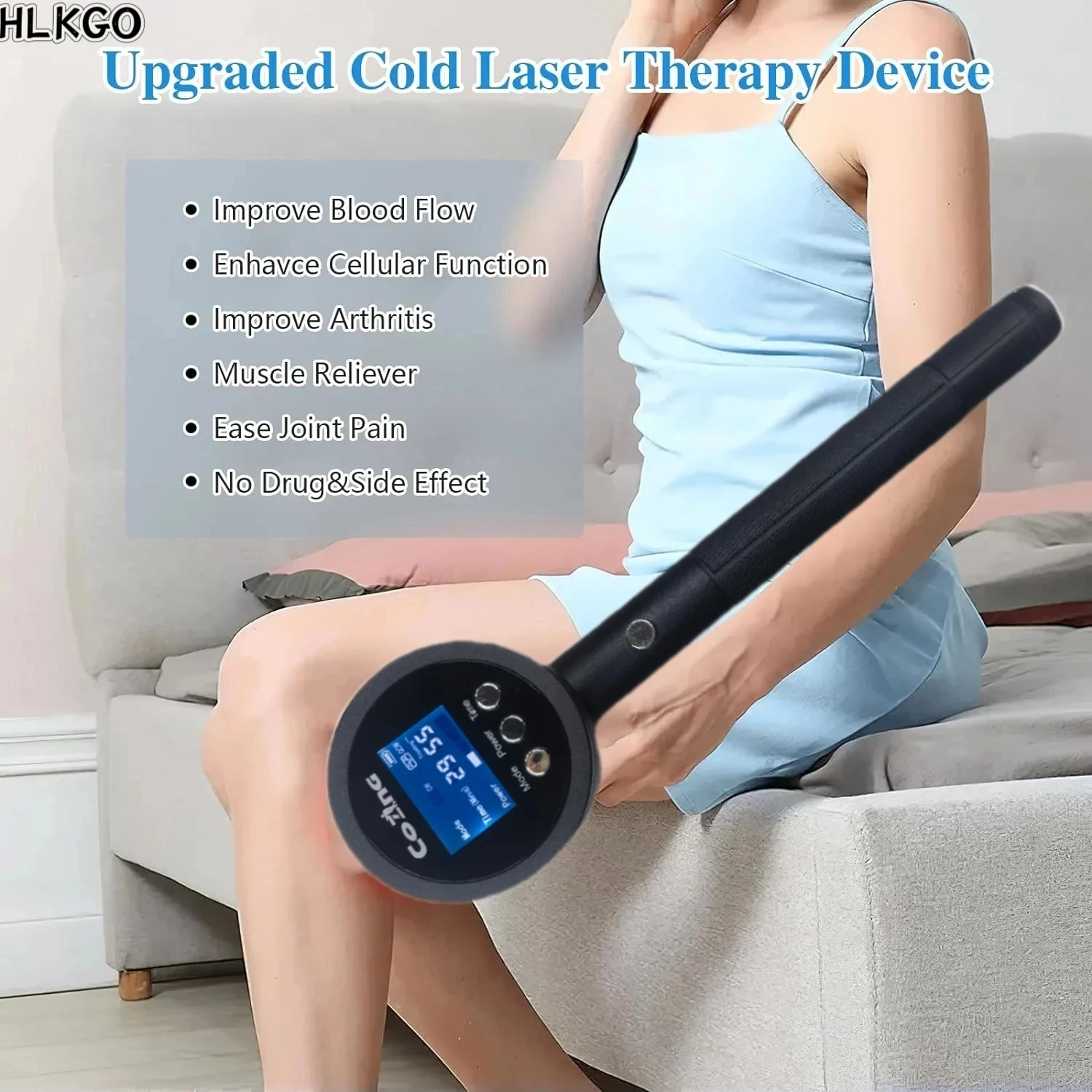 

Лазерный терапевтический аппарат для домашнего использования и ветеринарии - регулируемая мощность 1295 мВт для лечения боли в шее у людей и дисплазии тазобедренных суставов у животных