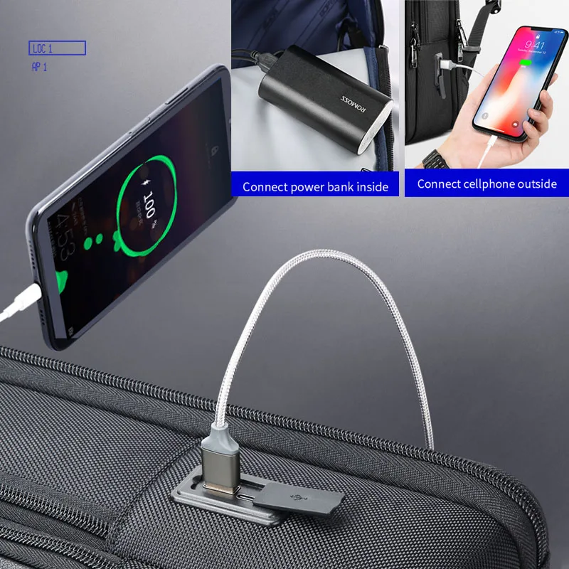 Imagem -04 - Bopai Mochila de Negócios para Homens Mochila de Viagem Usb Carregamento de Grande Capacidade Bolsa de Ombro Bolsa de 15.6 Polegadas para Portátil Anti-roubo Mochila à Prova de Água