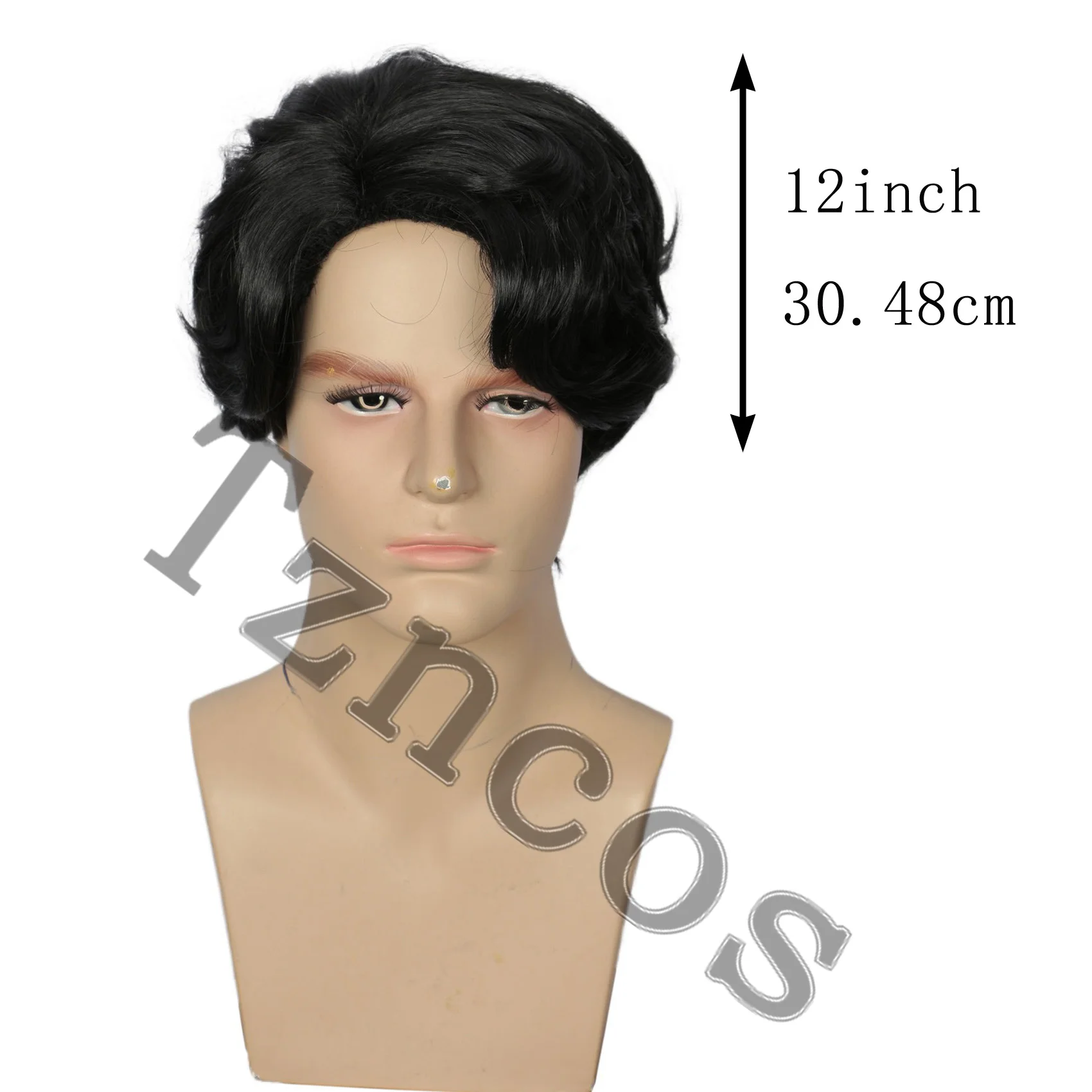 Tzncos Saja Boys Jinu Cosplay perruque synthétique courte noire hommes perruque Anime résistant à la chaleur perruque