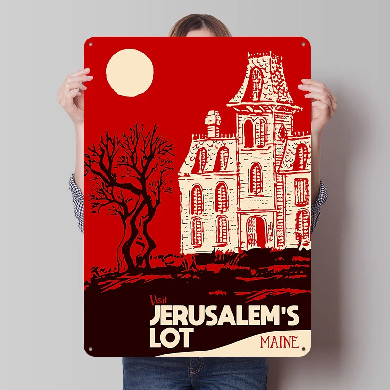 Visit Jerusalems Lot Maine Poster Customized Vintage Metal Signs Wall Art Retro Tin Plaque for Home Decor Living Room House Desk