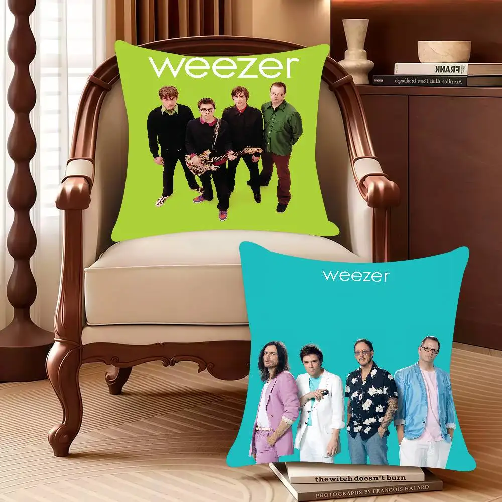 

Band W-Weezer Pillow Case Decor Protective Covers Comfortable soft for Sofa Living Room Home office