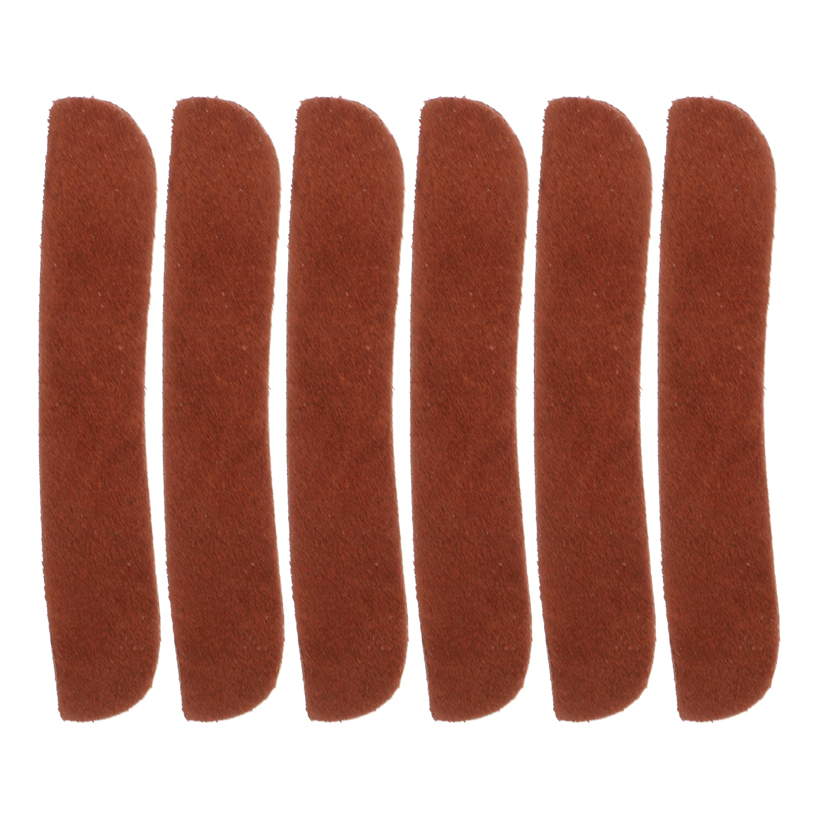 

6 Pcs Erhu Corner Slices Comfortable Crash-proof Pads Piece Protector Wear- Resistant Cattlehide Brown Protectors