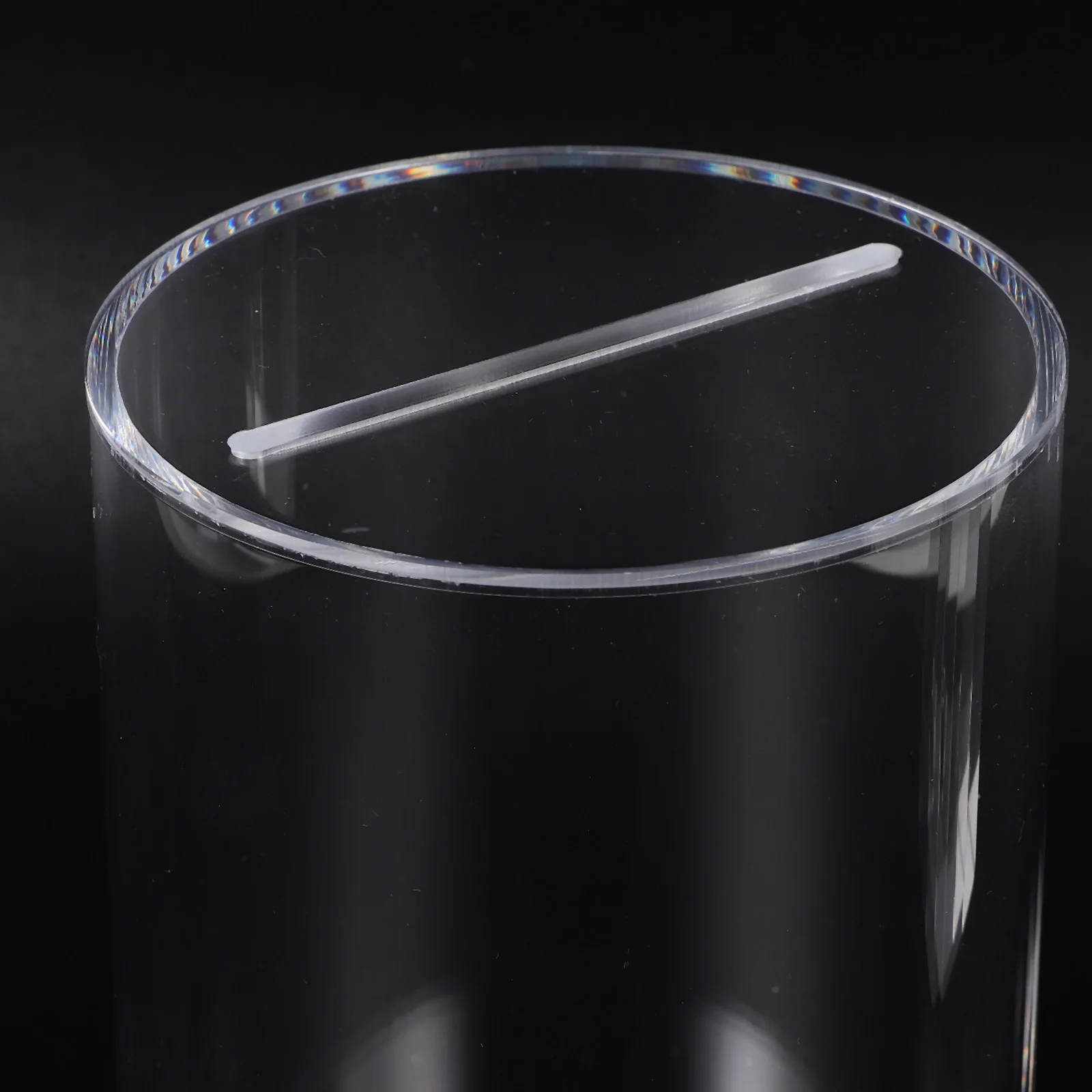 2 Pcs Acrylic Piggy Bank Money Saving Jar Coin Safe Storage Box Transparent Cylindrical Shape Saving Money Jar Reusable