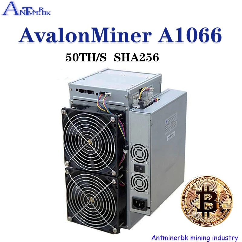 Minero BTC BCH BSV Avalon usado, 1066 50/s, 3250W, BTC 1066, Chip de 16NM, SHA-256 de minería Canaan de Bitcoin