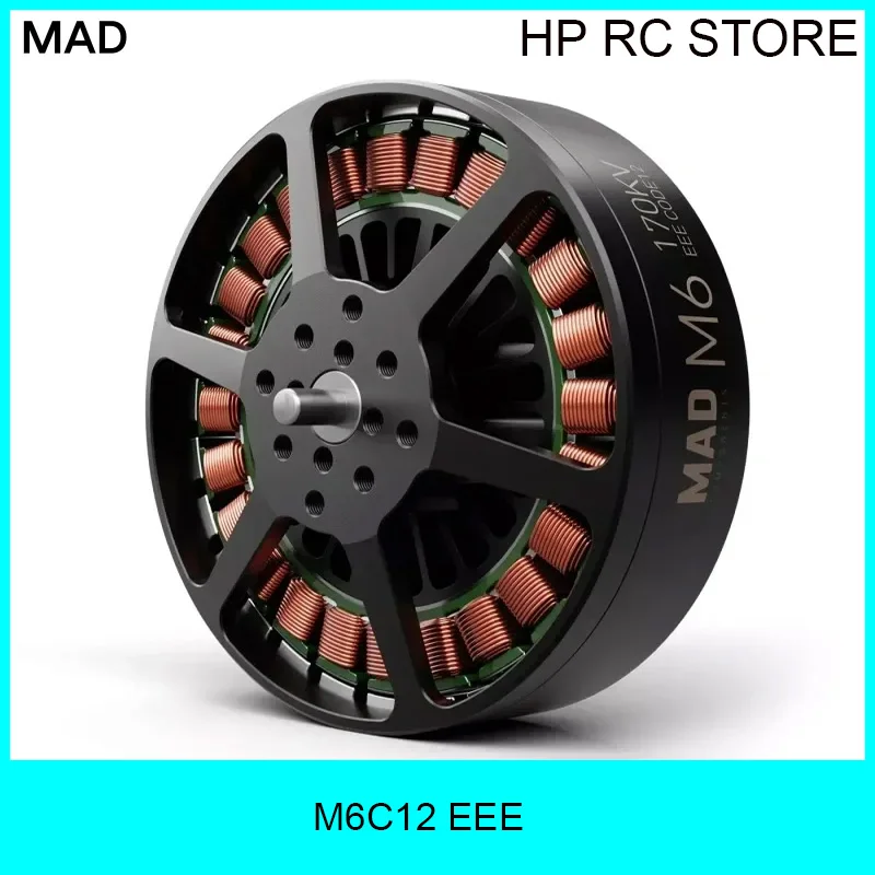 MAD ANTIMATTER M6C12 Heavy Lift Brushless Motor 150KV 400KV 6S 12S For VTOL Fixed Wing Drone