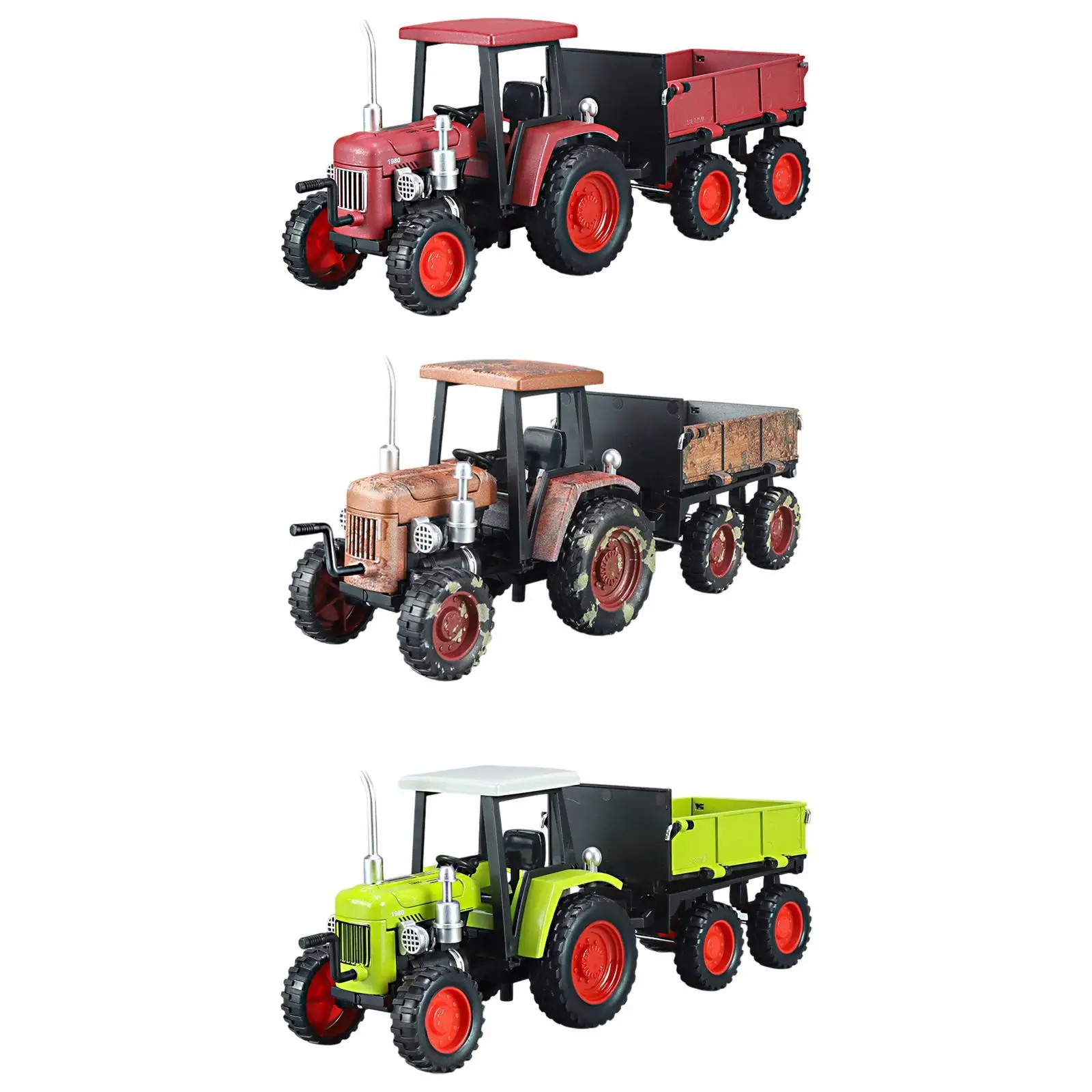 1:24 Scale Tractor Toy Farm Toy Vehicle for Toddlers Kids Festivals Present