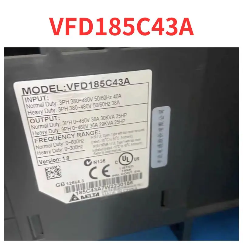 

Second-hand VFD185C43A inverter test OK Fast Shipping