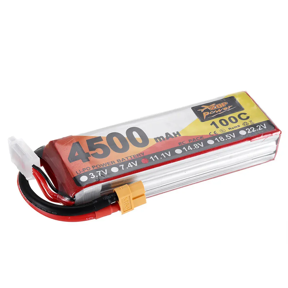 ZOP Power 11.1 فولت 4500mAh 100C 3S Lipo بطارية XT60 التوصيل ل FPV RC الطائرة بدون طيار