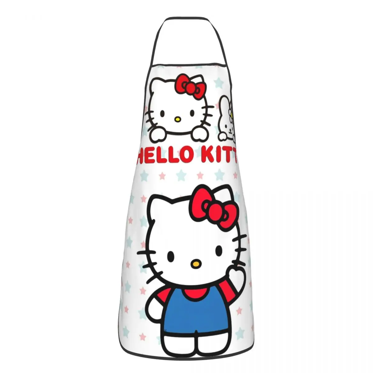 Avental bonito dos desenhos animados da hello kitty pintura de limpeza doméstica hellokitty aventais jardim à prova dwaterproof água pinafore chef