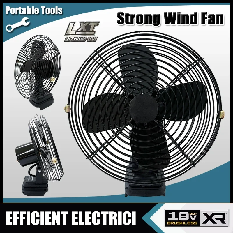 

Вентилятор для кемпинга 8 дюймов, беспроводной, портативный, металлический, для рыбалки и активного отдыха, с мощным потоком воздуха, для аккумулятора Makita 18V