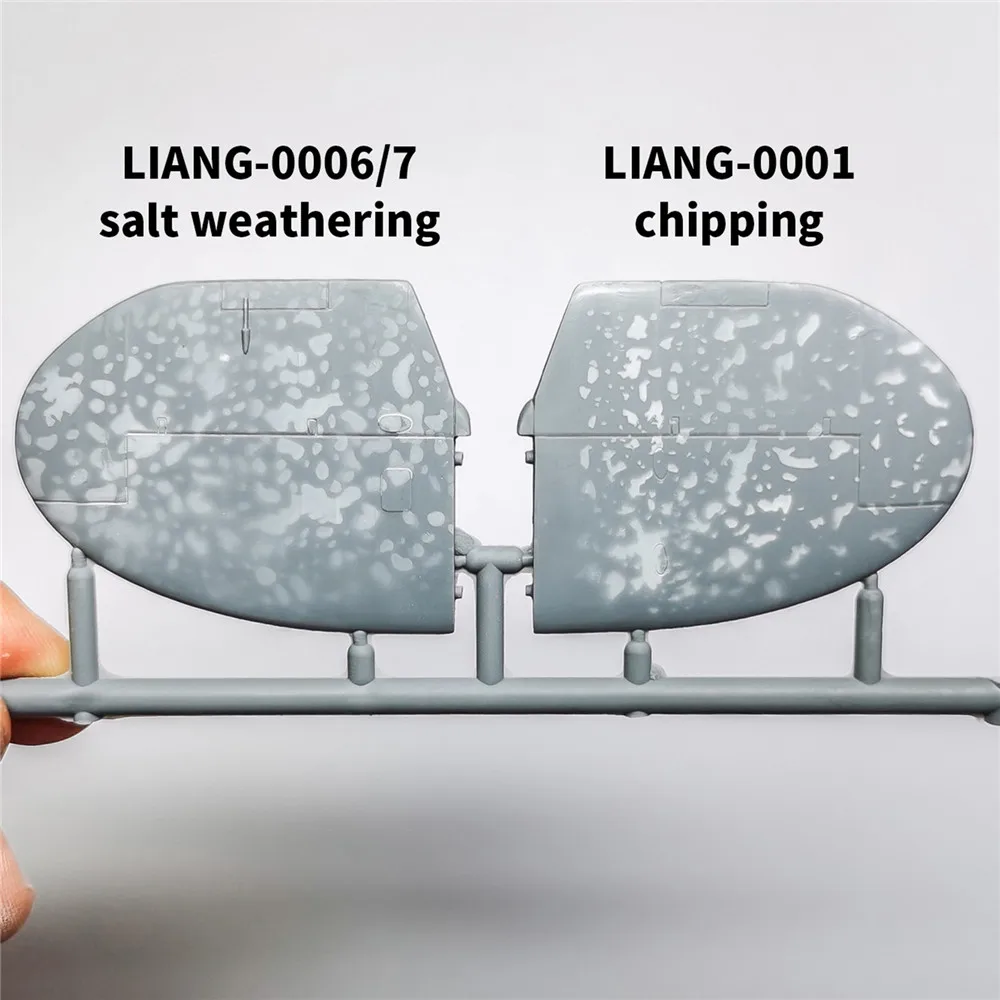 LIANG-0006/0007用塗料クラック塩風化効果エアブラシステンシルツール、1/32、1/48、1/72航空機模型ツール用