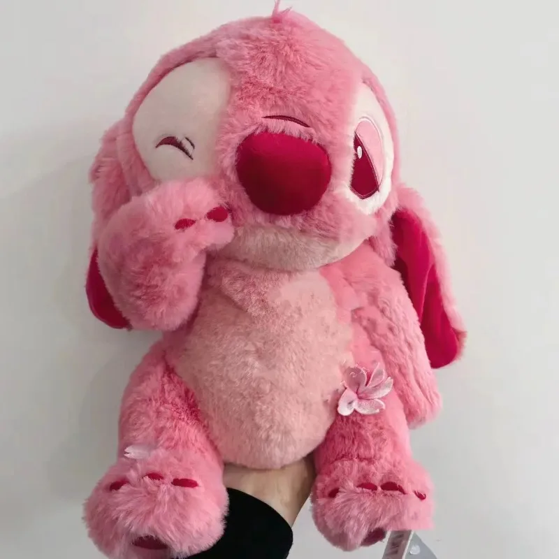 

Disney Stitch Kawaii Plush Toy Doll Cartoon Anime Lilo & Stitch Pink Sakura Series Room Decor Soft Pillow Plushies Girl Gift
