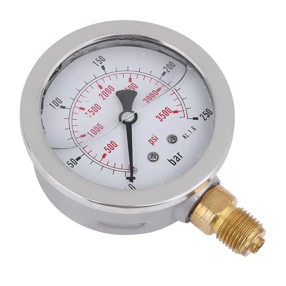 Муфта тестовой точки гидравлического шланга BSP1/4 Манометр от 0 до 250 бар, 3600 фунтов на квадратный дюйм со шлангом длиной 1,5 метра