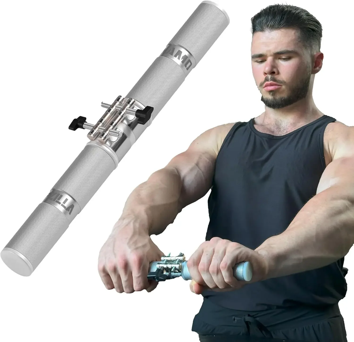 Dynamo Forearm Strengthener and Wrist, Comfortable Grip and a Durable Design Roller Perfect for Men and Women - Ideal