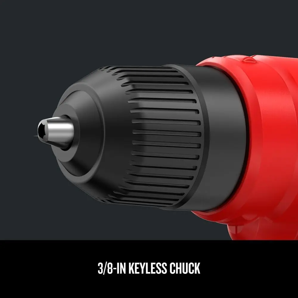 7 Amp Electric Drill Driver with Keyless Chuck, Variable Speed up to 2500 RPM for Easy DIY Projects