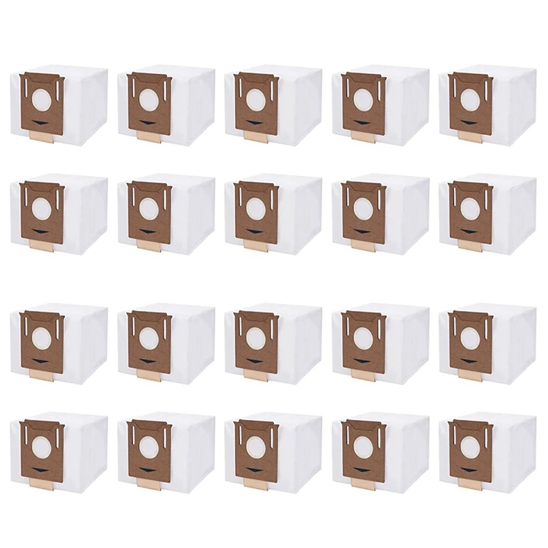 

Pack Of 20 Vacuum Cleaner Bags For Ecovacs Deebot N8+,N8 Pro+, Ozmo T8,T8 AIVI,T8+,T9+ Yeedi Vac Station Vacuum Cleanersglobal S