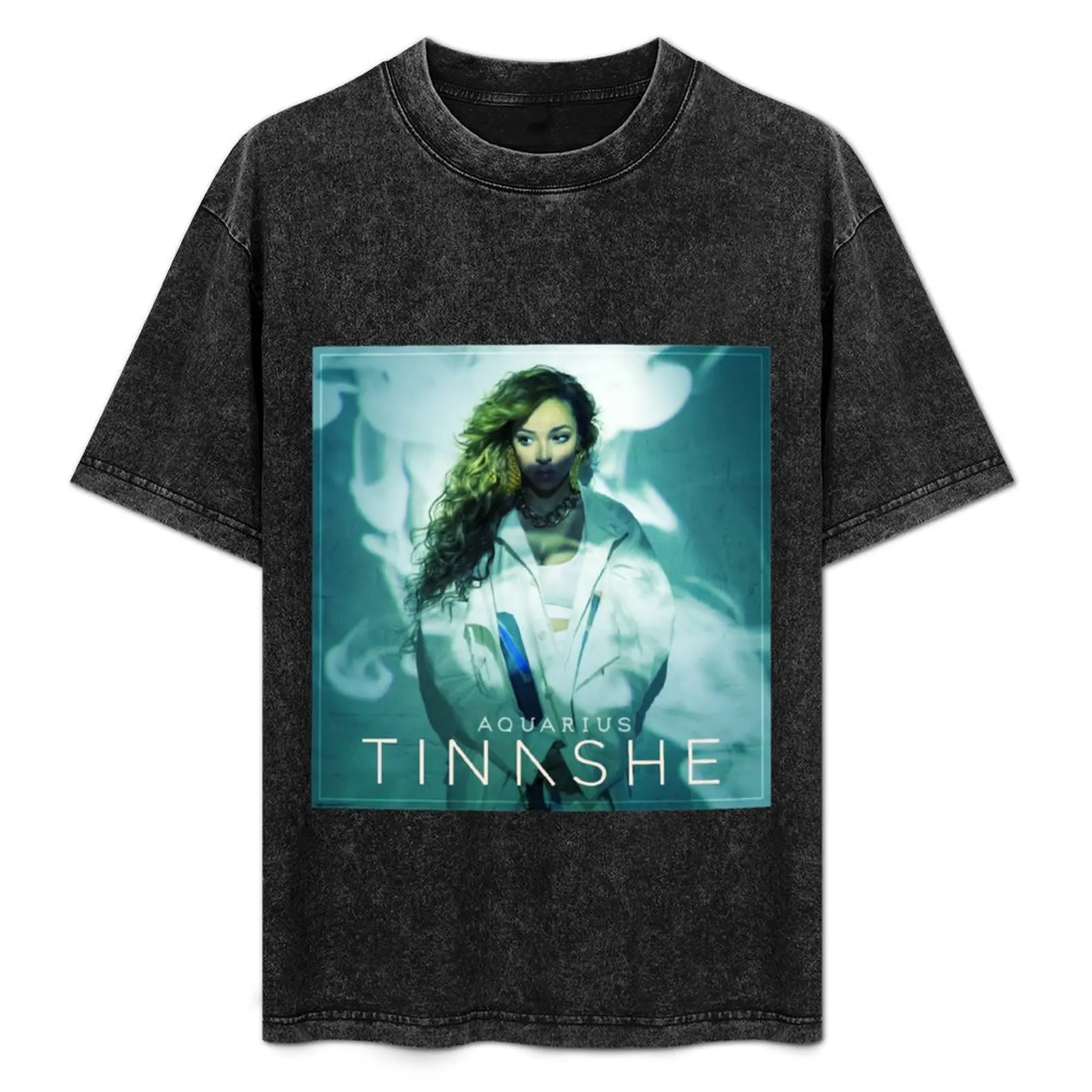 

Tinashe Aquarius T-Shirt Simple Solid Color Crew Neck Tee