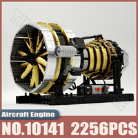 MOULD KING High-Tech Motorized Aircraft Engine Model 10141 Aviation Building Block Brick Educational Children MOC Toys Gifts