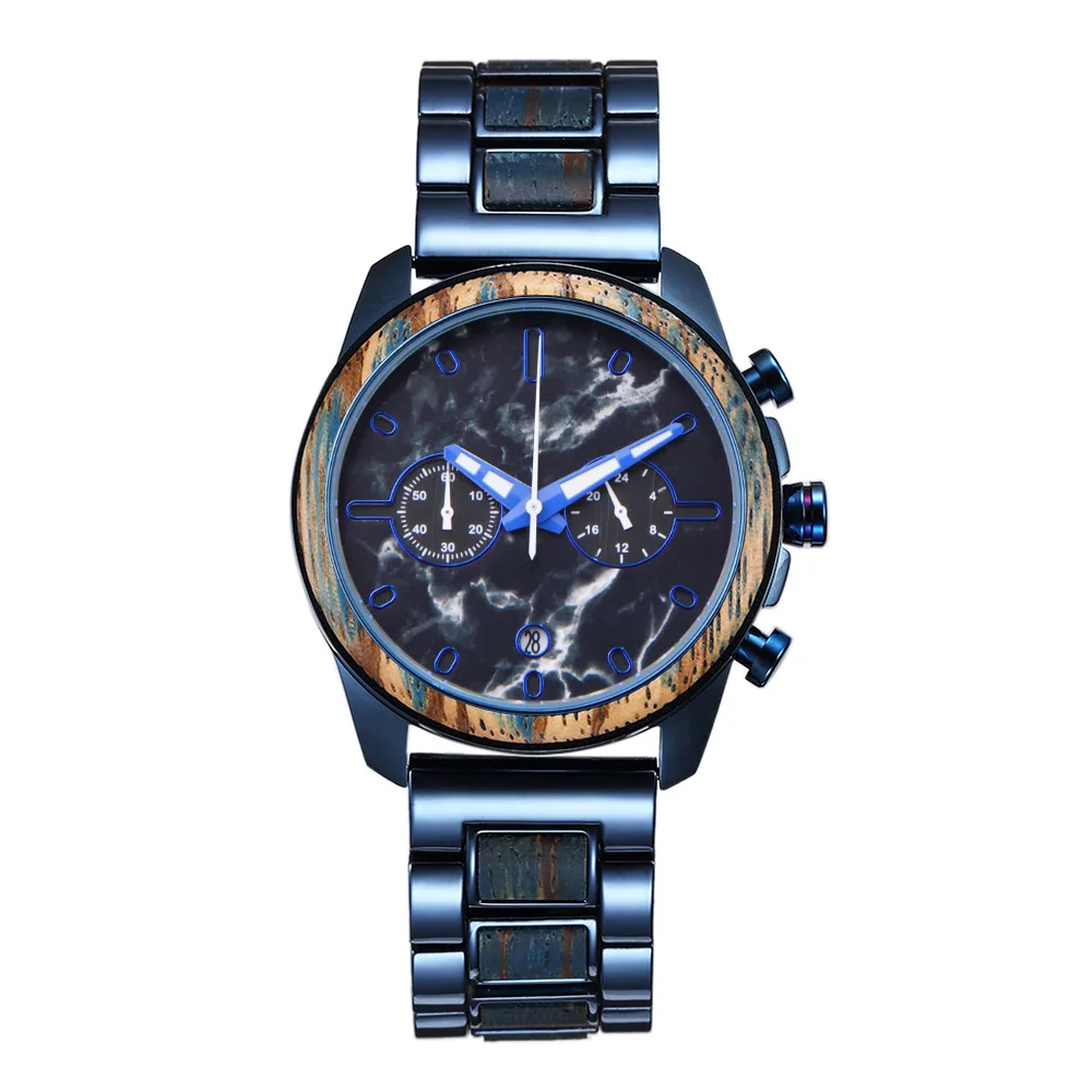 Fashion Multigunction Lovely Unisex Wood Watch Wholesale Wooden Man and Woman Chronograph Quartz Watch Waterproof Wristwatch