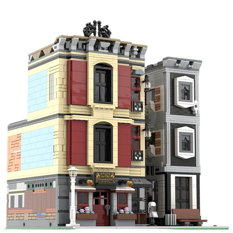 3124PCS NEW Modular Apartment Shop Street View City Architecture Model MOC Building Blocks Bricks Creative Assembly Toy Gift