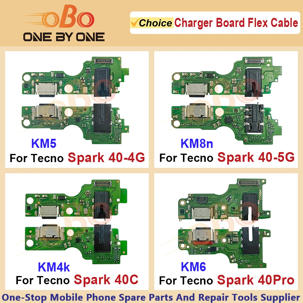 USB Charging Port Board Flex For Tecno Spark 40 5G Pro 40C 4G KM5 KM6 KM4k KM8n Charger Dock Connector Flex Cable Repair (1Pc)