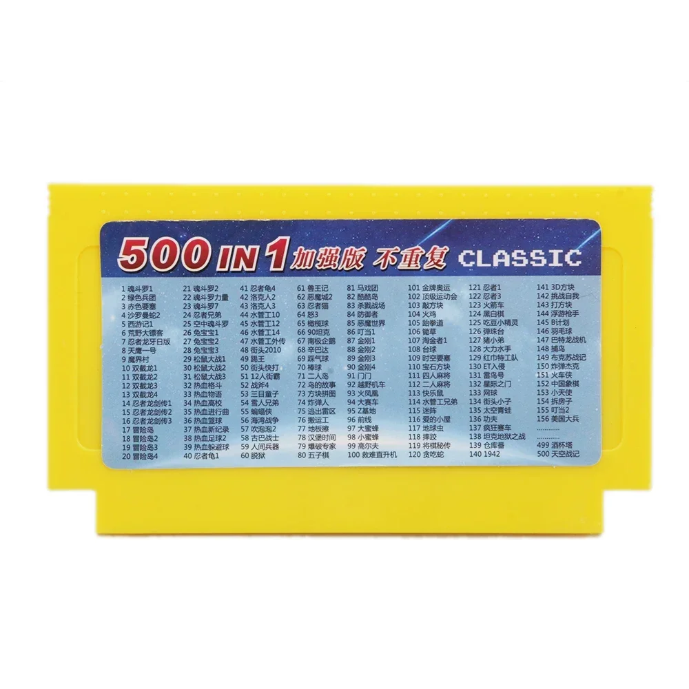 500 in 1 Classic Games Collection 8 Bit 60 Pins Game Card for Video Game Console Memory Card - Image 6
