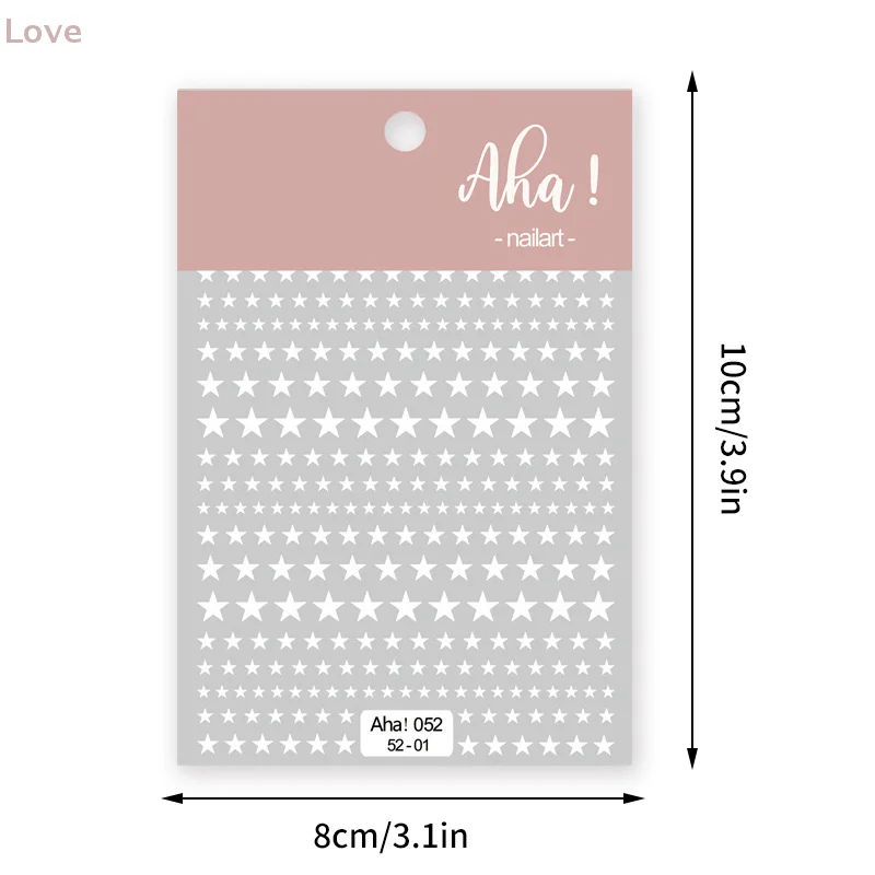 [L&P] ملصقات أظافر لطيفة على شكل نجمة حالمة على شكل هلال وقمر ونجوم يابانية ذهبية وفضية وأسود لتزيين الأظافر