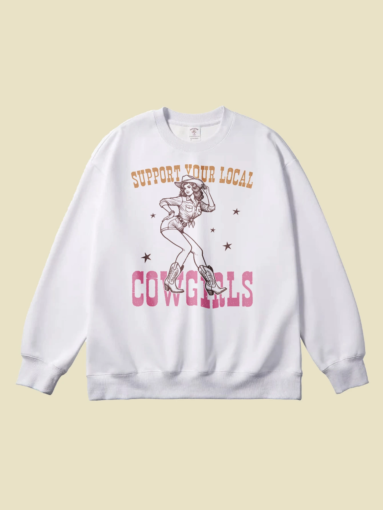 سترة نسائية من Western Girl Cozy متعددة الألوان برقبة دائرية من القطن الخالص للجنسين لخريف وشتاء، أزياء رياضية جاهزة لجميع القديسين