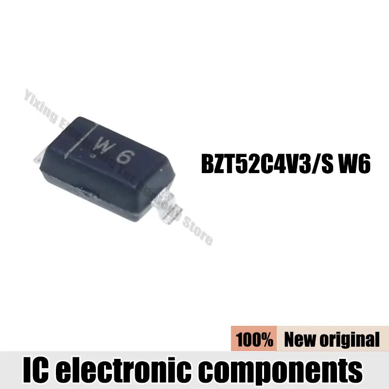50-1000PCS Original Genuine Goods BZT52C4V3/S BZT52C4V3 W6 SOD-323
