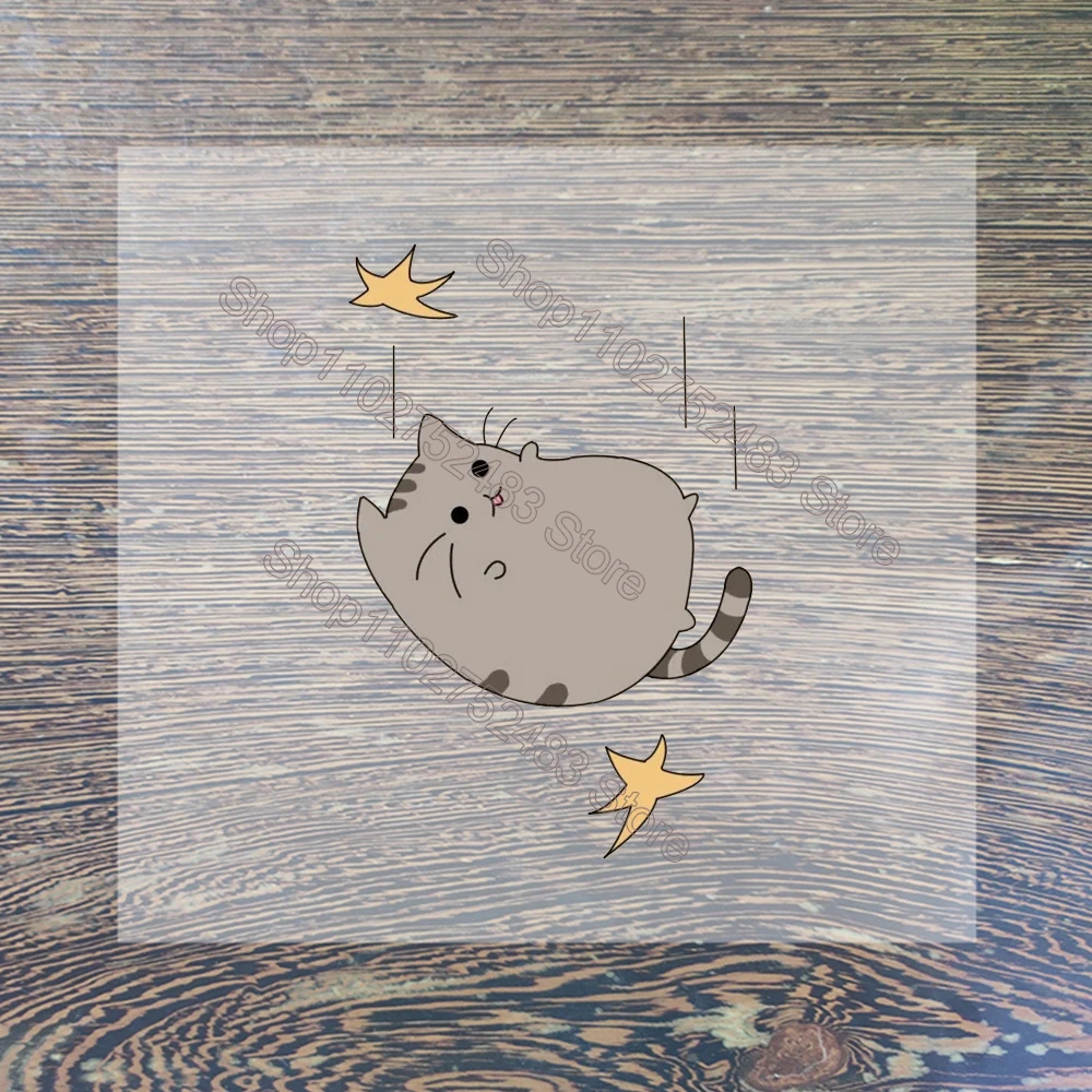Pusheen 귀여운 만화 캐릭터 다리미, 의류용 패치, DIY 티셔츠, 열 전달 패치, 의류 맞춤 비닐 스티커 선물