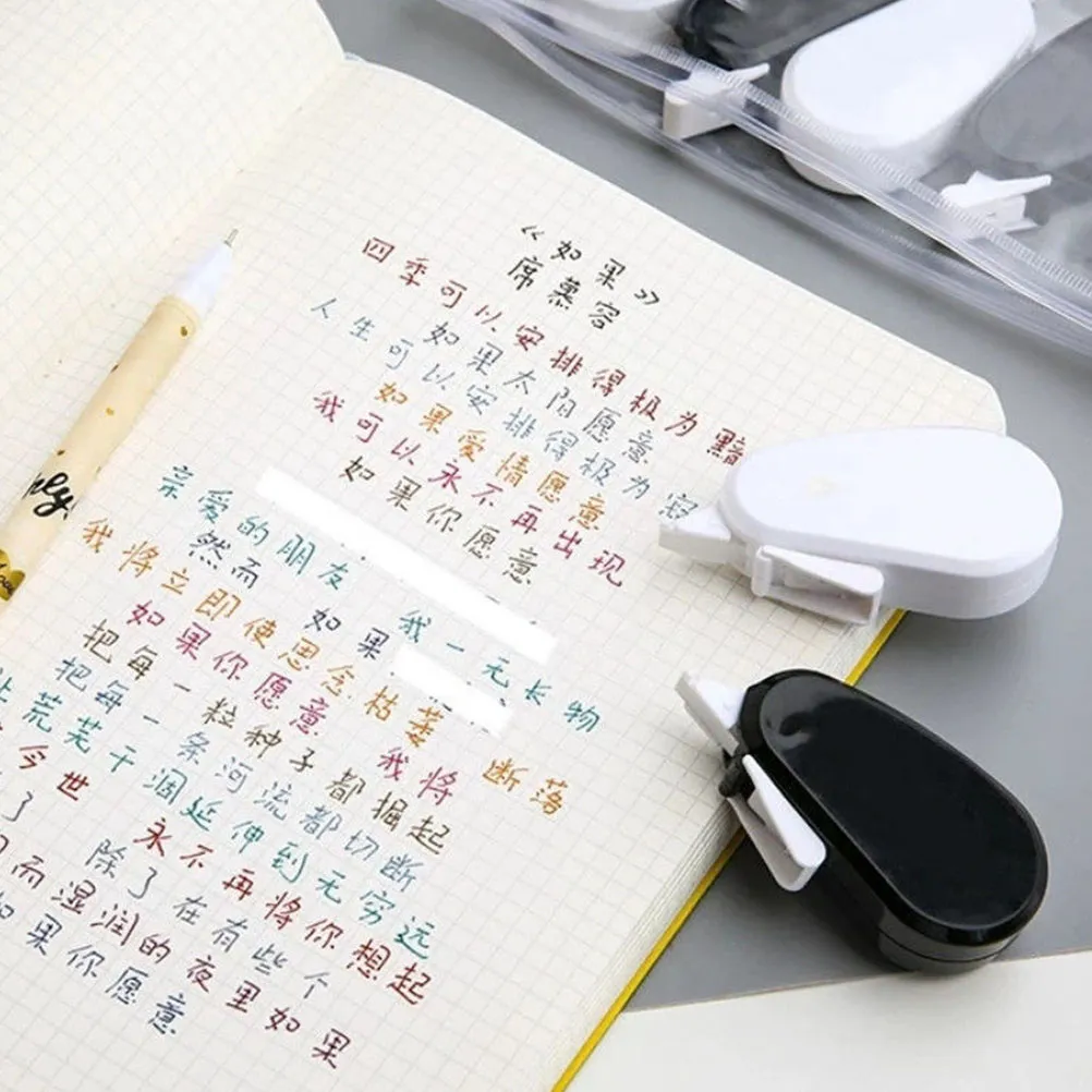 6Pcs Convenient White Correction Tape for Kids Students School Stationery Portable Correction Tape Set Reliable Adhesive