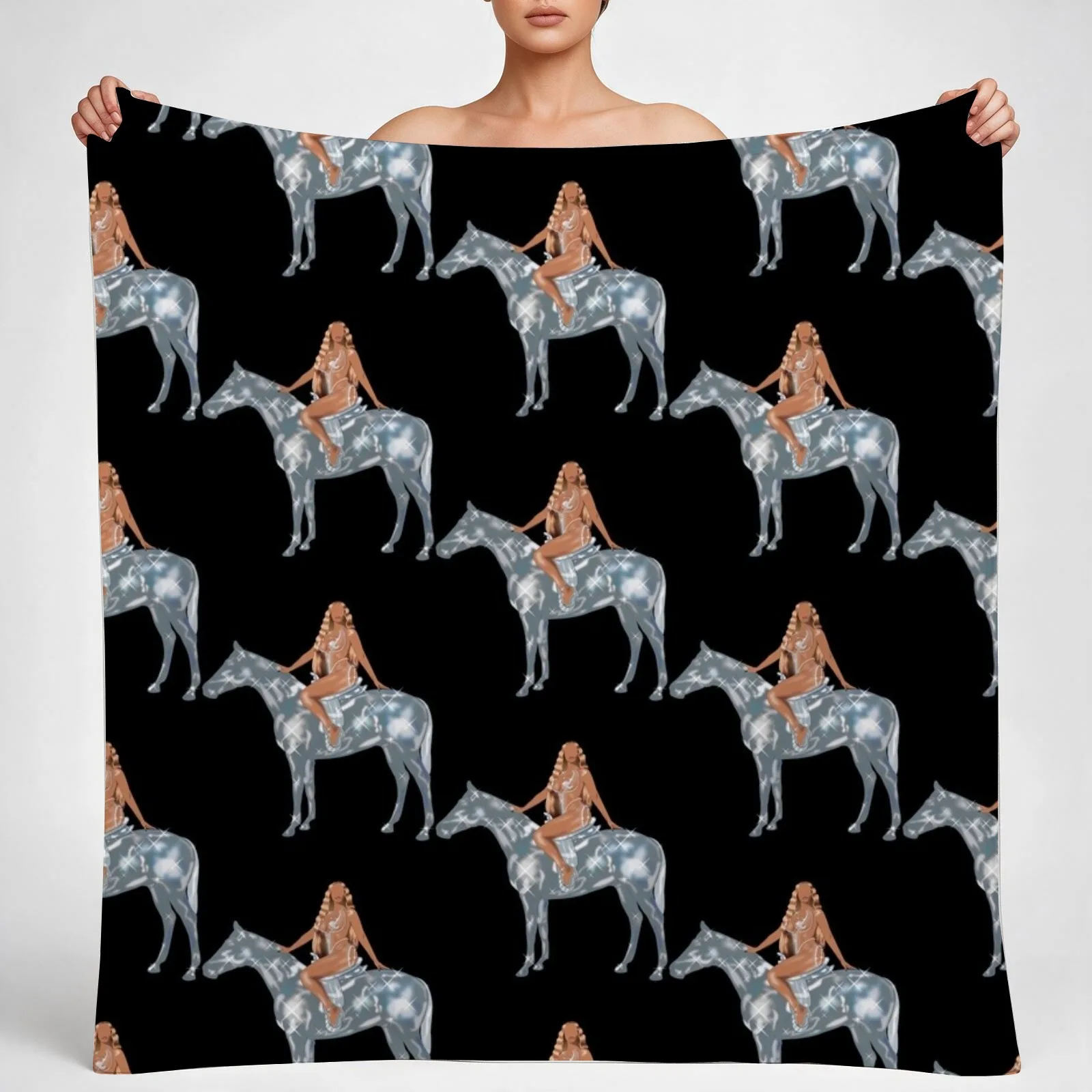 Renaissance World Tour - Album cover illustration Throw Blanket couch cozy soft plush fuzzy picnic outdoor blanket