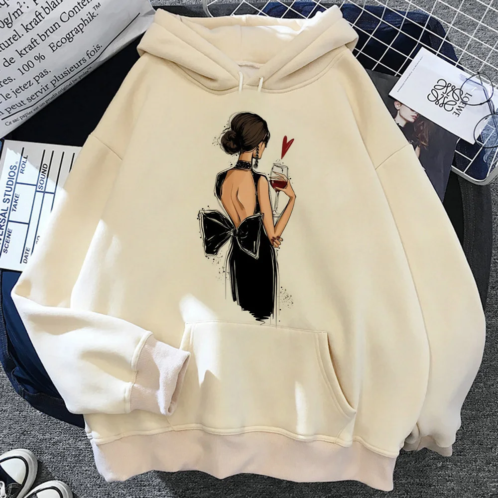 Women Print hoodie pattern clothes for teens kawaii funny comic Y2K teen pullover printed design casual wear manga