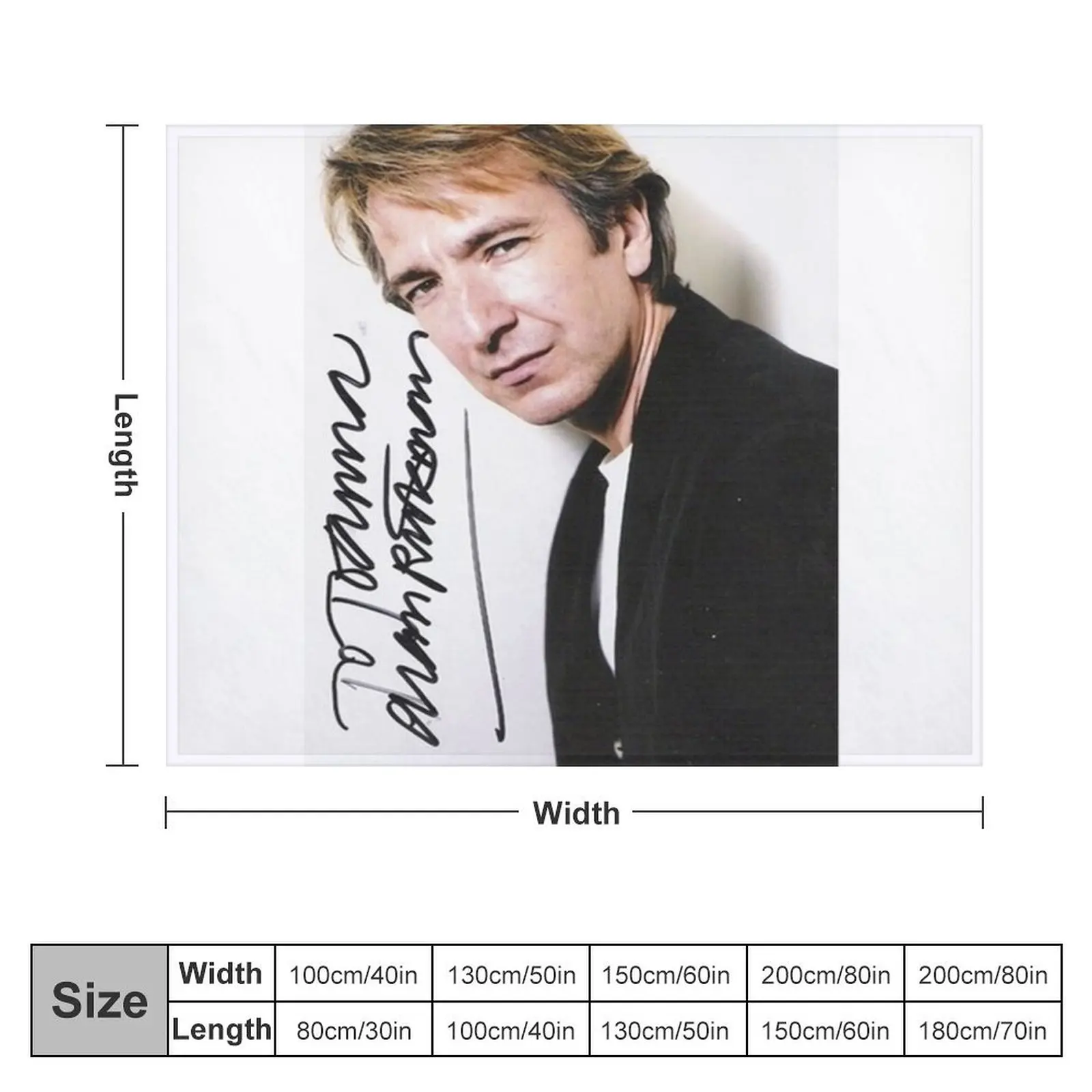 alan rickman Signed Poster Throw Blanket Flannel Fabric Comforter Sofa Quilt Blankets