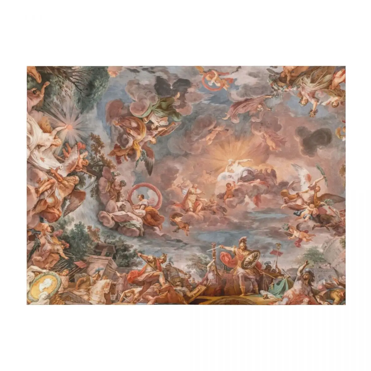 

Baroque Art Painting Throw Blanket Picnic Blankets Sofas Of Decoration Soft Plush Plaid Blankets