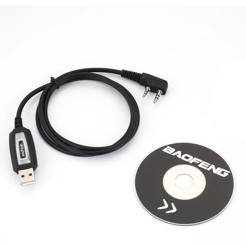 Dla Walkie Talkie Baofeng UV-5R seria BF-888S Kenwood Wouxun zestaw akcesoriów kabel USB do programowania kabel i oprogramowanie CD