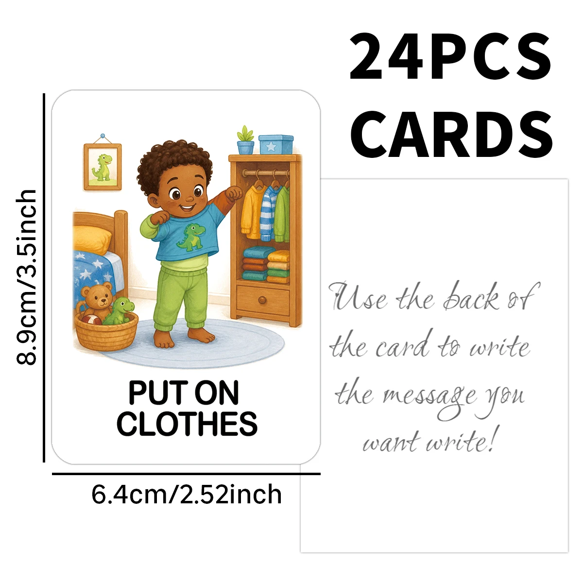 24pcs Daily Routine Cards,Self-Care&Household Chores Learning Card,For Behavior Management,Kindergarten Life Skill Teaching Aids