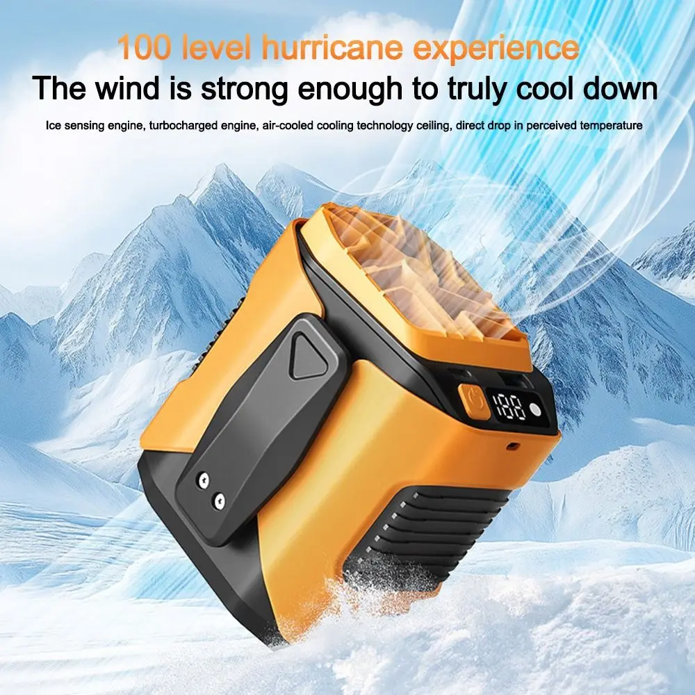

Mini Portable Waist-mounted Fan Cooling High-temperature with LED&Flashlight Small Fan Long Lasting Camping Fan Cooling Tools