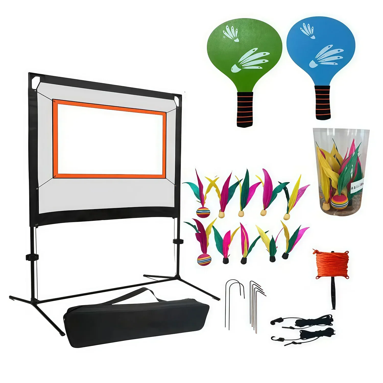 Badminton Net Set Indoor Sports Pickleball Outdoor Shuttlecock ball Backyard No Boundaries Beach Tennis Games Practice game