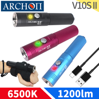 V10S II Scuba diving torch Dive student lighting flashlight Underwater 100m  Dive Club Dive light Dive coach teaching flashlight