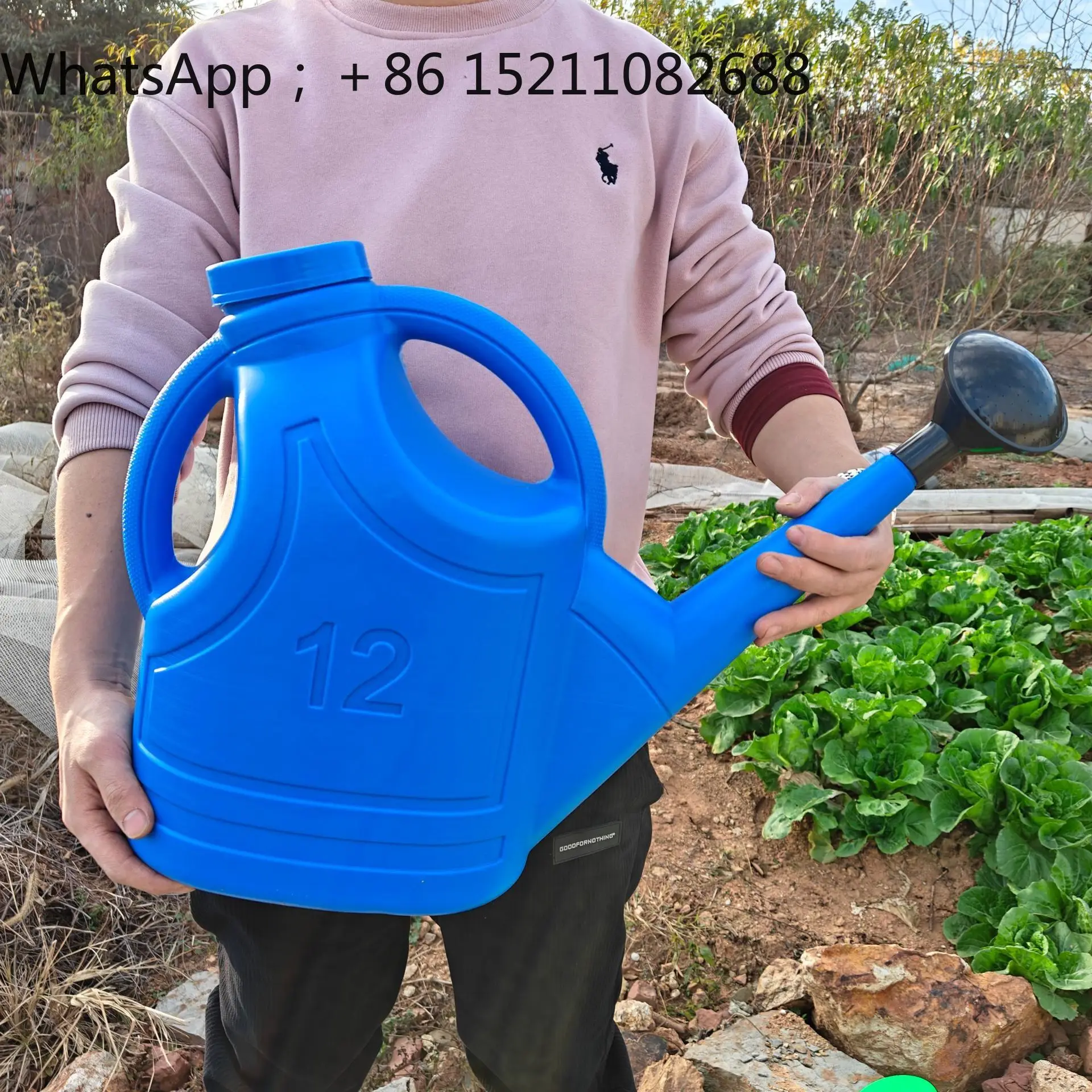 LLY Thickened uncovered clinker Large capacity watering kettle Vegetable field Agricultural watering pot Garden