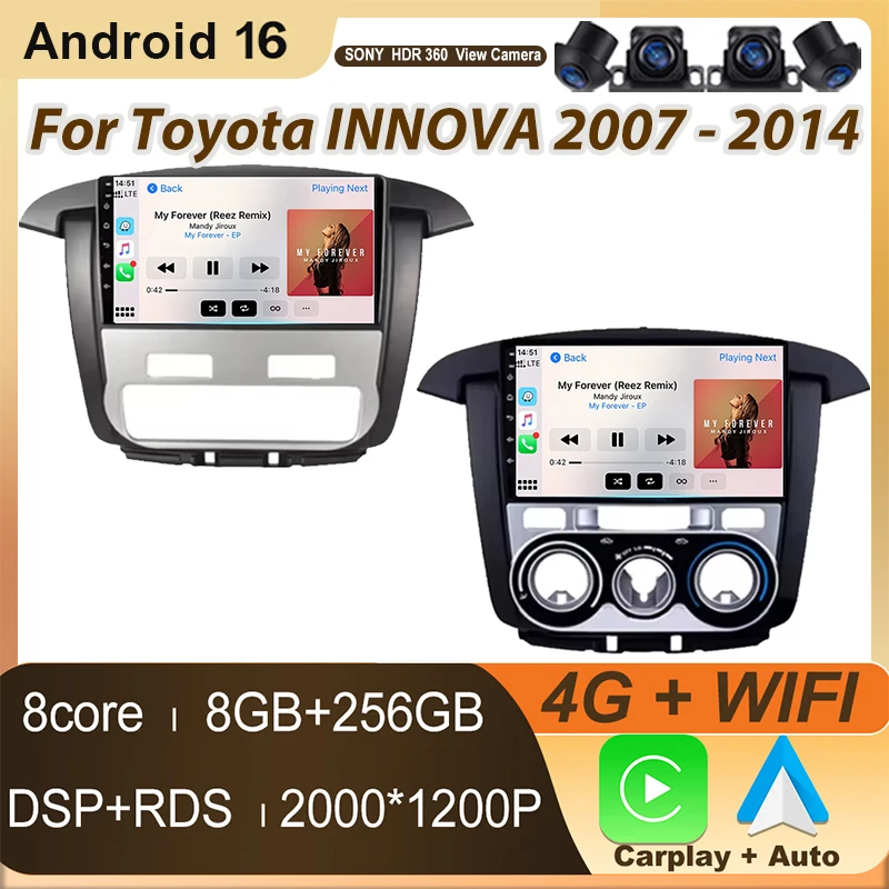 Car Intelligent Systems Android 15 For Toyota INNOVA 2007 - 2014 Car Video Multimedia Player GPS Navigation Stereo No 2din DVD