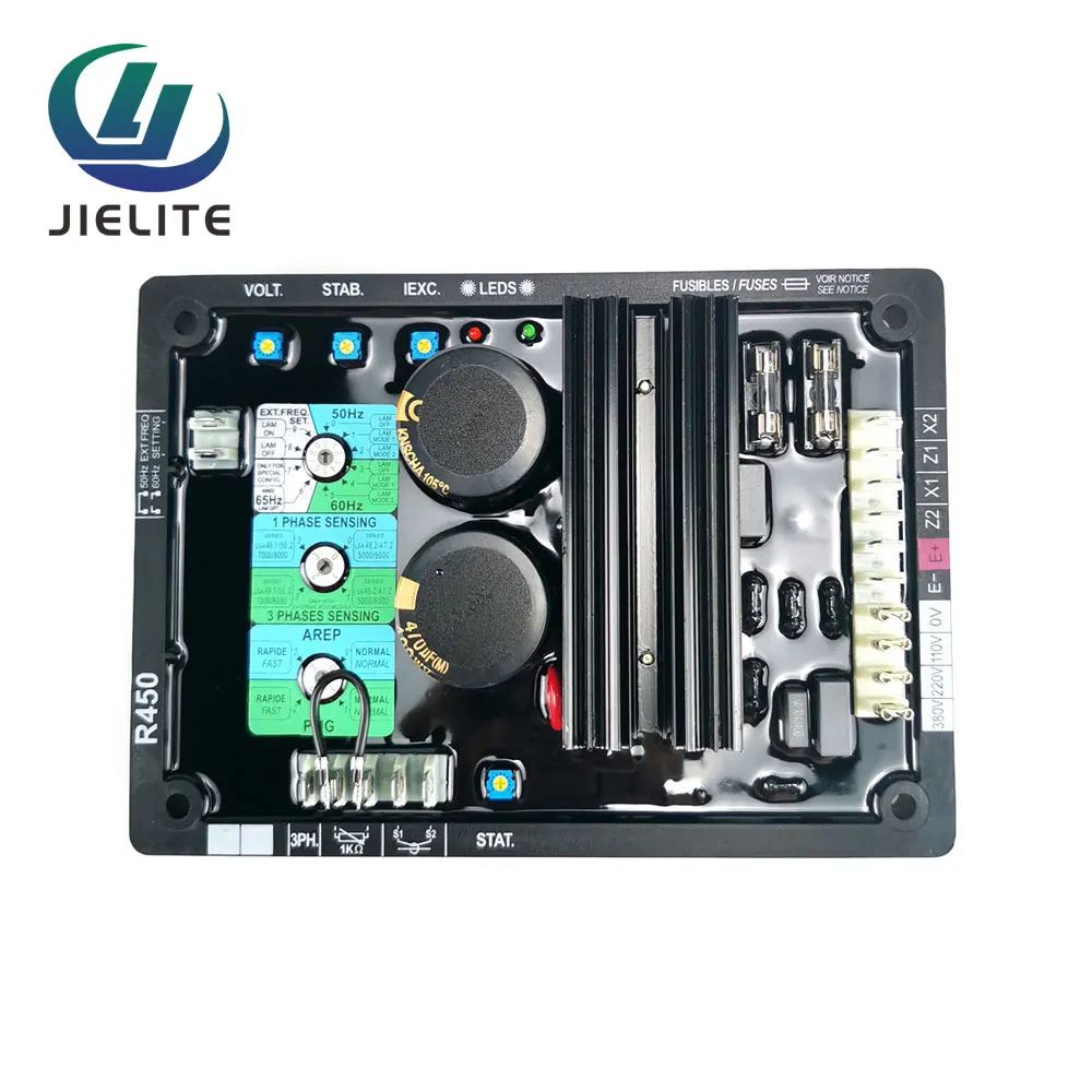 Replacement of Leroy-Somer R450 regulator diesel generator set regulator plate AVR integrated circuit control components