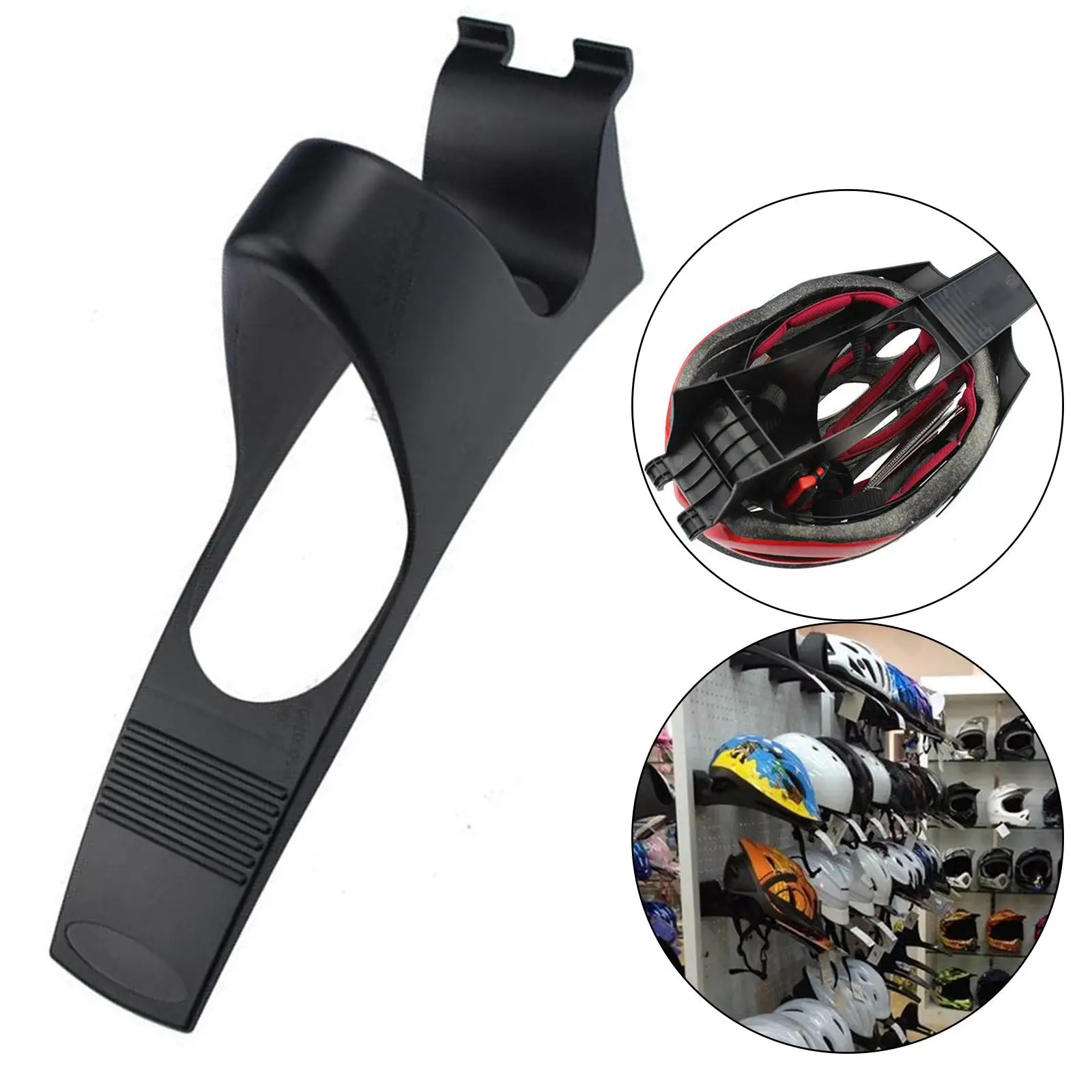 

Bicycle Helmet Holder Protective Gear Plastic Display Rack for Pegboard