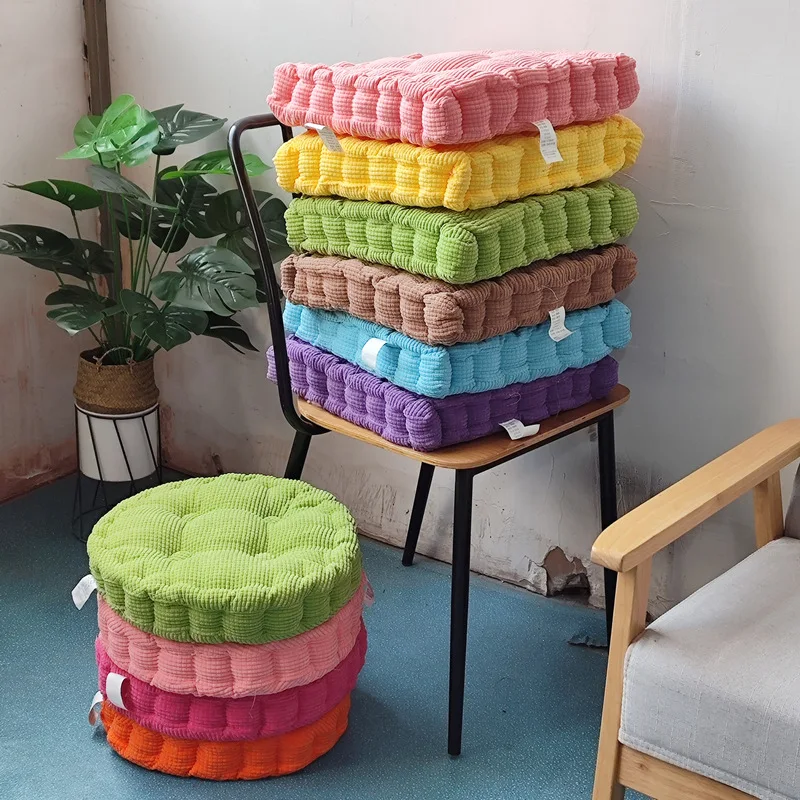 Textile Knee Pillow Office Outdoor Mat Thicken Square Corncob Tatami Seat Office Chair Cushion Soft Sofa for Home Floor Decor